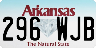 AR license plate 296WJB