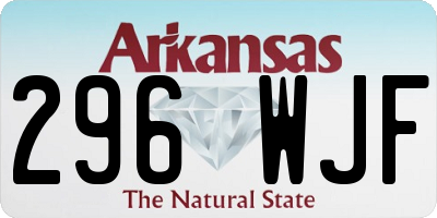 AR license plate 296WJF