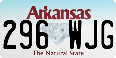 AR license plate 296WJG