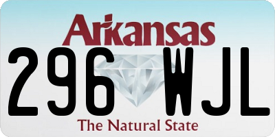AR license plate 296WJL