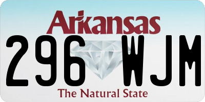 AR license plate 296WJM