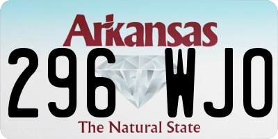 AR license plate 296WJO