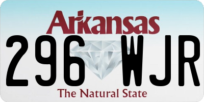 AR license plate 296WJR