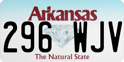 AR license plate 296WJV