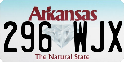 AR license plate 296WJX