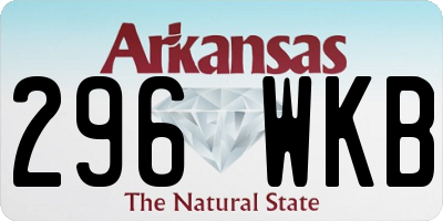 AR license plate 296WKB