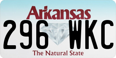 AR license plate 296WKC