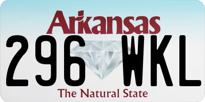 AR license plate 296WKL