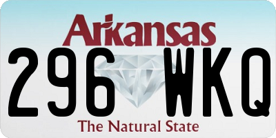 AR license plate 296WKQ