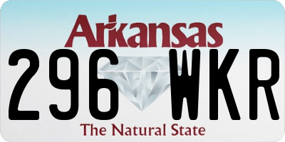 AR license plate 296WKR