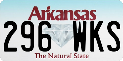 AR license plate 296WKS