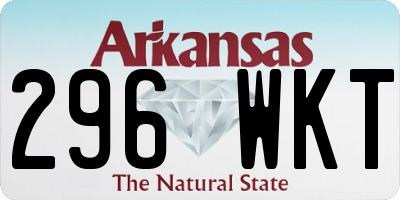 AR license plate 296WKT