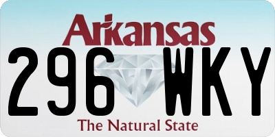 AR license plate 296WKY