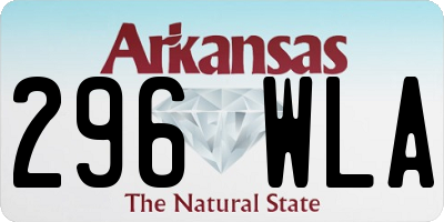 AR license plate 296WLA