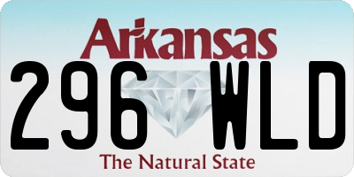 AR license plate 296WLD