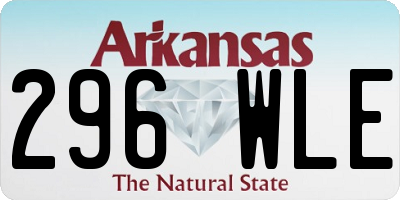 AR license plate 296WLE