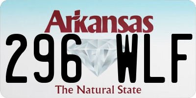 AR license plate 296WLF