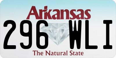 AR license plate 296WLI
