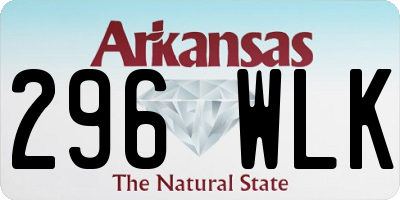 AR license plate 296WLK