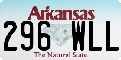 AR license plate 296WLL