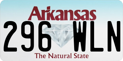 AR license plate 296WLN