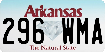 AR license plate 296WMA