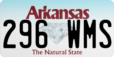 AR license plate 296WMS