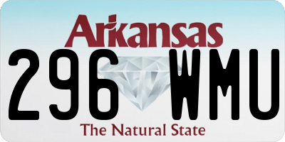 AR license plate 296WMU
