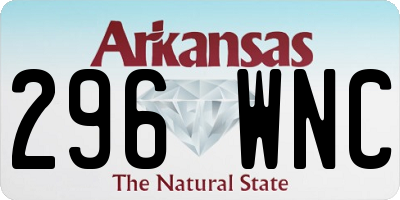 AR license plate 296WNC