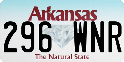 AR license plate 296WNR