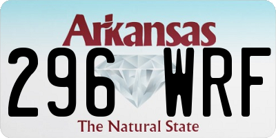 AR license plate 296WRF
