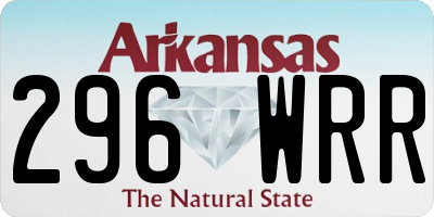 AR license plate 296WRR