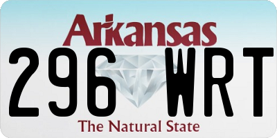 AR license plate 296WRT