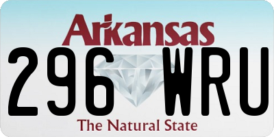 AR license plate 296WRU