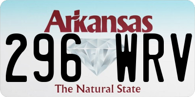 AR license plate 296WRV