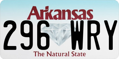 AR license plate 296WRY