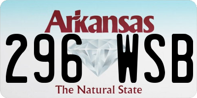AR license plate 296WSB