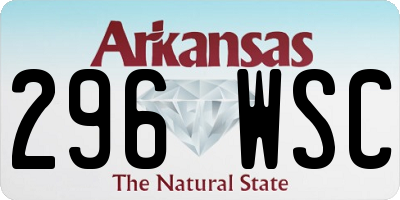 AR license plate 296WSC