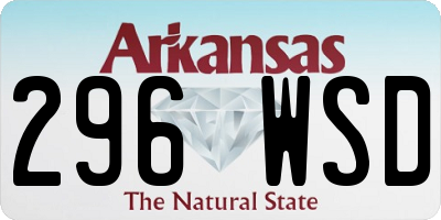 AR license plate 296WSD