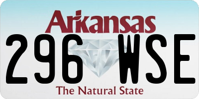 AR license plate 296WSE