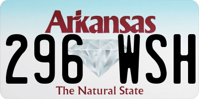 AR license plate 296WSH