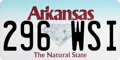 AR license plate 296WSI