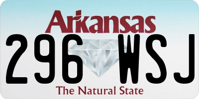 AR license plate 296WSJ