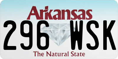 AR license plate 296WSK