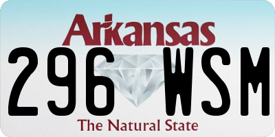AR license plate 296WSM