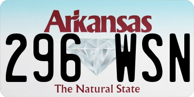 AR license plate 296WSN