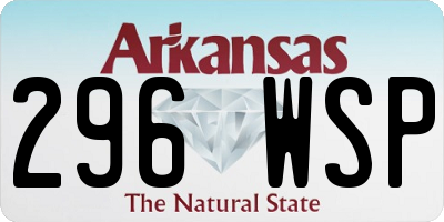 AR license plate 296WSP