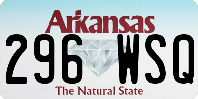 AR license plate 296WSQ