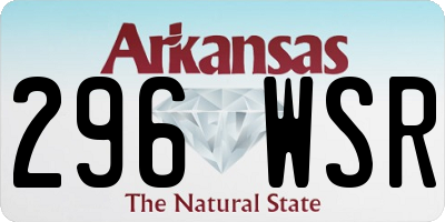 AR license plate 296WSR