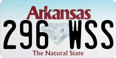 AR license plate 296WSS